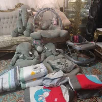 ست کامل سیسمونی نوزاد طرح فیل تمیز وکم استفاده