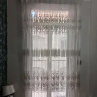 پرده توری شاین دار .پرده اتاق خواب
