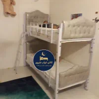تخت خواب دوطبقه فلزی جداشونده استار آبی|تخت و سرویس خواب|مشهد, طلاب|دیوار