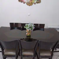 میزناهارخوری هشت نفره چوبی( دو متر در یک متر)|میز و صندلی غذاخوری|تهران, جیحون|دیوار