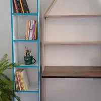 میز تحریر و کتابخانه|کتابخانه، شلف، قفسه‌های دیواری|سنندج, |دیوار