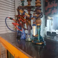 ۴عدد قلیون چوب اکرمی ۱عددش برنجی