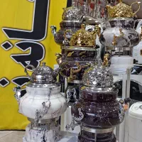 سماور گازی طرح سنگ استیل روگازی آیلار با ارسال نور|سماور، چای‌ساز، قهوه‌ساز|مشهد, شهید آوینی|دیوار
