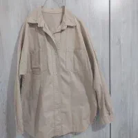 کت کرم کتان و سبز جین فری سایز