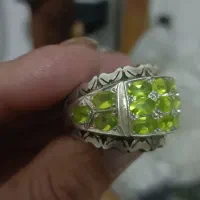 انگشتره نقره زبرجد اصل معدنی|جواهرات|رباطکریم, رباطکریم|دیوار