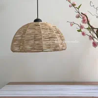 لوستر آباژور مکرومه رافیا سیسمونی|لوستر و چراغ آویز|مشهد, طلاب|دیوار