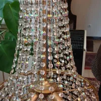 لوستر کریستالی هفت رنگ چک