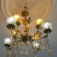 لوستر برنجی ۸ شعله|لوستر و چراغ آویز|تهران, اتابک|دیوار