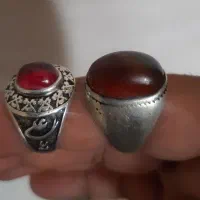 انگشتر عقیق و یاقوت خیلی قدیمی