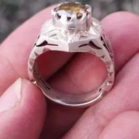 انگشتر نقره موزانایت طلای|جواهرات|بندرعباس, |دیوار