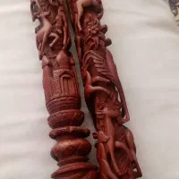 عصا دست ساز چوب عناب ودسته کوسه دارد|کلکسیون اشیاء عتیقه|رفسنجان, |دیوار