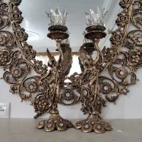 آینه شمعدان با میز|بوفه، ویترین، کنسول|خسروشاه, |دیوار