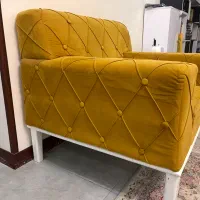 ۲عدد مبل چستر رنگ خردلی سالم