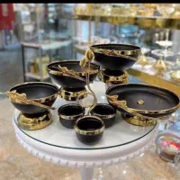 سرویس میوه و شیرینی خوری برنجی لیلیوم