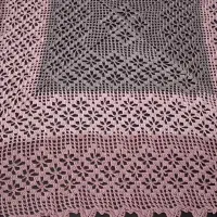 رومیزی قلاب بافی با نخ مرسریزه