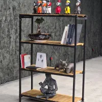 رگال کتابخانه ای قفسه چوبی 4 طبقه