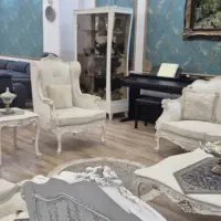 مبل استیل ۷نفره ومیز نهارخوری ۸نفره