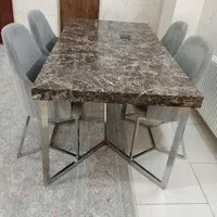 میز غذاخوری پایه استیل