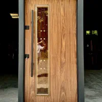 درب جدید و خفن چوب و شیشه ضدسرقت|مصالح و تجهیزات ساختمان|رامسر, |دیوار