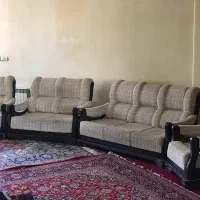 مبل چوب پارچه ۸نفره