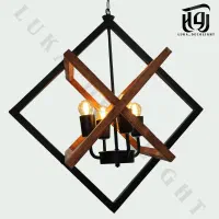 لوستر فلز چوب|لوستر و چراغ آویز|نیشابور, بلوار گلها|دیوار