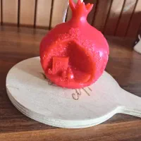 شمع طرح انار یلدایی سبز دست‌ساز|صنایع دستی و سایر لوازم تزئینی|فولادشهر, C5|دیوار