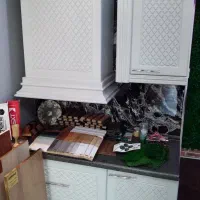 کابینت نیم ست سفارشی ام دی اف روکش چوب
