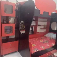 سرویس خواب کودک و نوجوان دوطبقه همراه کمد|تخت و سرویس خواب|پاکدشت, خاتون آباد|دیوار