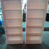 ویترین ام دی اف سفید۲ عدد ،ویترین مغازه فلزی تمیز