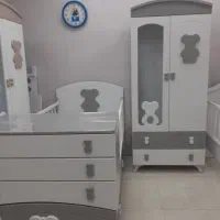 سرویس چوب سیمونی مدل تدی کمد ویترین تخت نوزاد|تخت و سرویس خواب|لنگرود, |دیوار