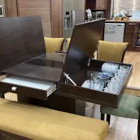 میز غذاخوری تمام ام دی اف پیانویی|میز و صندلی غذاخوری|لاهیجان, کوی آزادگان|دیوار