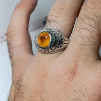 انگشتر نقره یاقوت زرد طبیعی|جواهرات|تهران, امام زاده حسن|دیوار