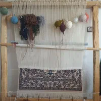 دار قالی همراه با وسایل