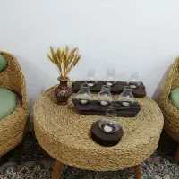 جاشمعی چوبی و گلدان چوبی