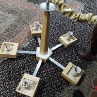 لوستر چوبی فروش فوری|لوستر و چراغ آویز|زنجان, |دیوار