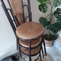 سه عدد صندلی فلزی معاوضه