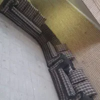مبل راحتی ال هفت نفره چرم و پارچه