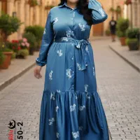 پیراهن مجلسی  استین بلند بیگ سایز آی یلدیز کد 3750|لباس|تهران, آجودانیه|دیوار