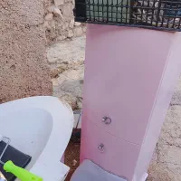 روشویی وباکس همراه با دوش تلفنی و سقفی|لوازم سرویس بهداشتی|ایوان, |دیوار