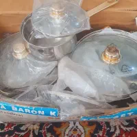 سرویس ۱۲ پارچه قابلمه استیل با کفی سه لایه المانی|ظروف پخت‌وپز|ملایر, |دیوار