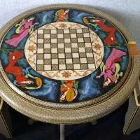 تخته نرد و صفحه شطرنج خاتم (گرد) میز و صندلی|کلکسیون و سرگرمی|تهران, تهرانسر غربی|دیوار