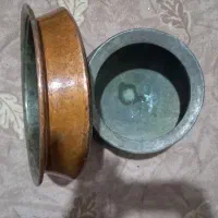 تشت مسی قرمزضخیم قدیمی ودیگ ضخیم قدیمی