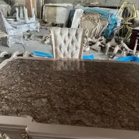 میز غذا خوری ۸ نفره ترکیه ای با ۸ عدد صندلی