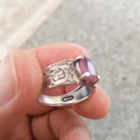 انگشتر نقره یاقوت معدنی و ساعت دوزمانه اورینت|جواهرات|سقز, |دیوار