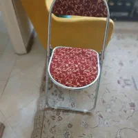 میز کامپیوتر و صندلی تاشو  استیل