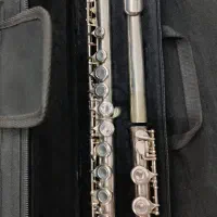 فلوت کلیددار ساخت ژاپن جنس بدنه روکش ضخیم نقره