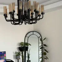 لوستر ۱۶ شعله مشکی