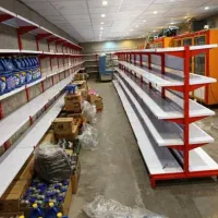 قفسه قرمز سوپرمارکت|کتابخانه، شلف، قفسههای دیواری|آمل, |دیوار