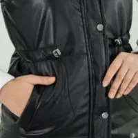 پافر چرم وپالتو مخمل