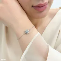 دستبند دخترانه نقره طرح ستاره جدید کارگاه نقره21-0